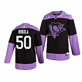 Penguins 50 Juuso Riikola Black Purple Hockey Fights Cancer Adidas Jersey Dzhi,baseball caps,new era cap wholesale,wholesale hats